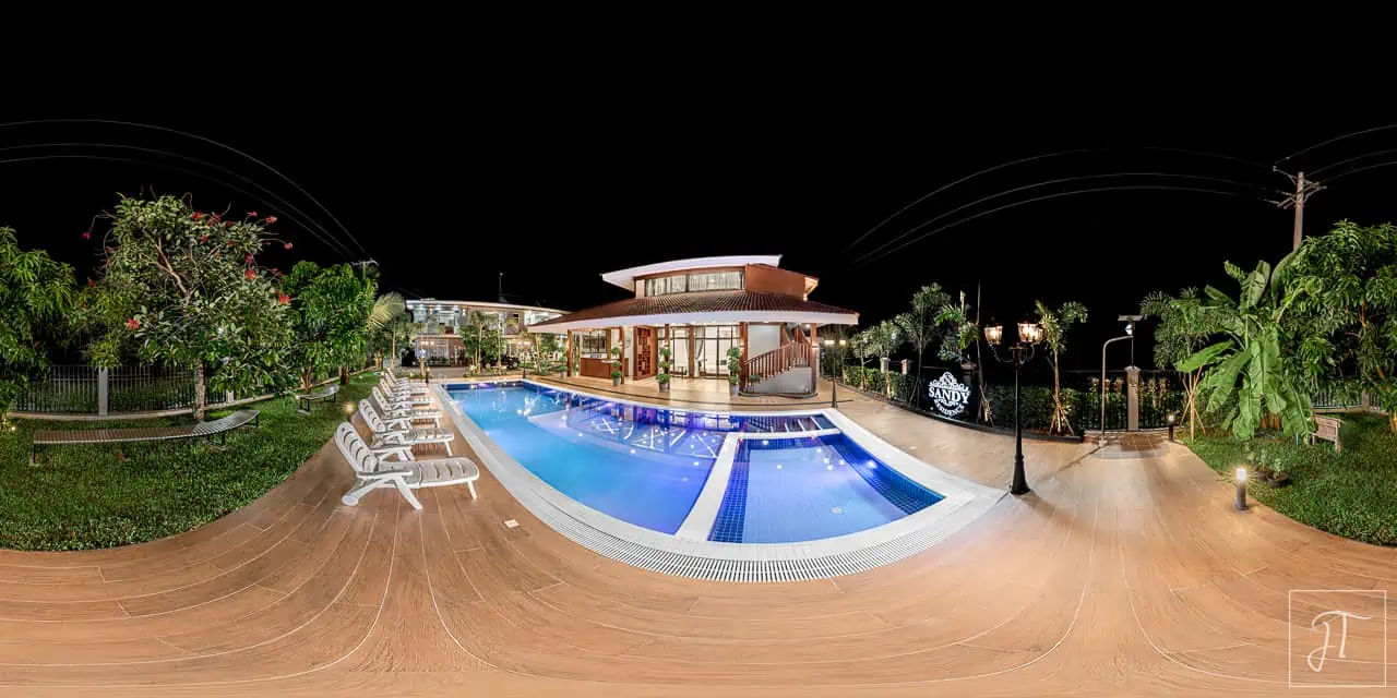 360 photo at night in Sandy Residence